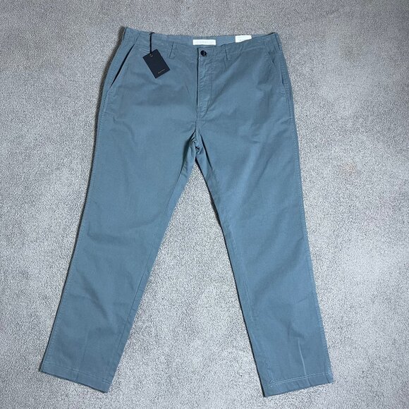 Billy Reid Slim Fit Cut Faded Navy Blue Chino Pant Preppy Men's 36x29 NWT - Picture 1 of 7